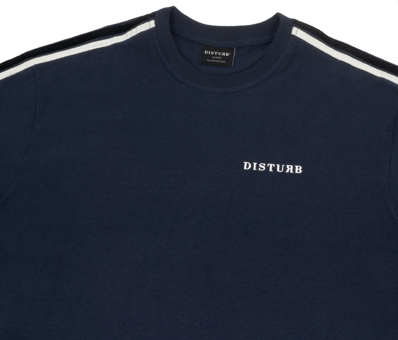 Camiseta Disturb Stripe Logo In Blue