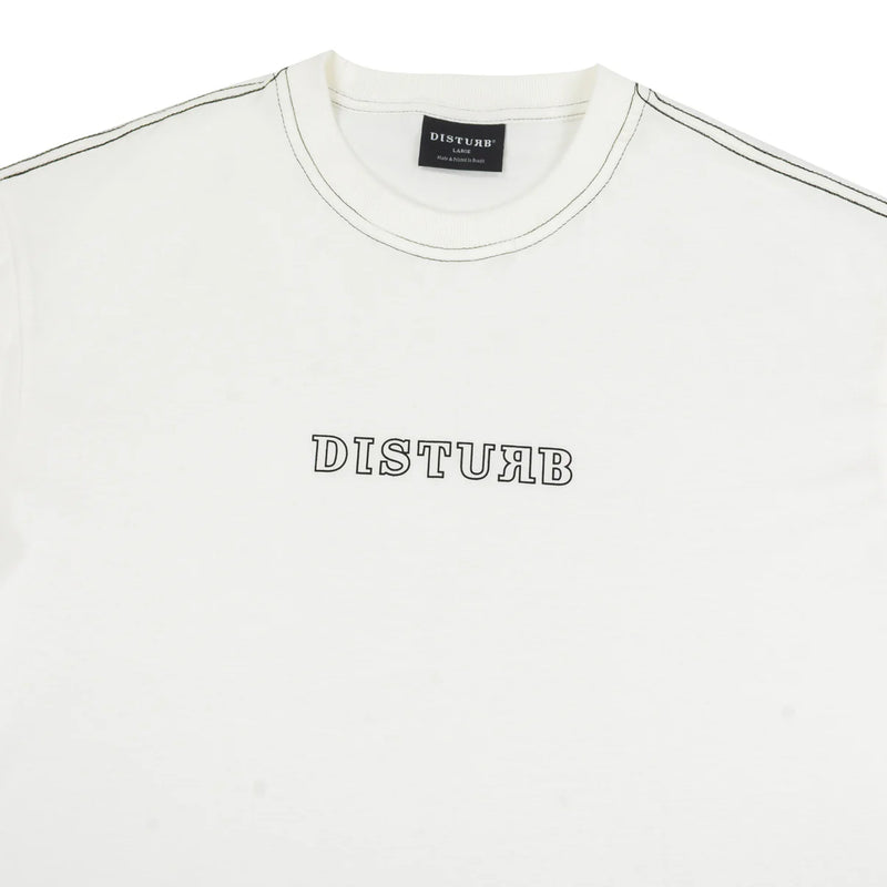 CAMISETA DISTURB OUTLINE LOGO T-SHIRT IN OFF-WHITE