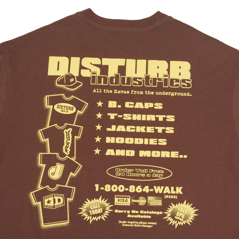 CAMISETA DISTURB FLY MARKET T-SHIRT IN BROWN