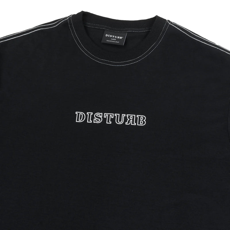 CAMISETA DISTURB OUTLINE LOGO T-SHIRT IN BLACK