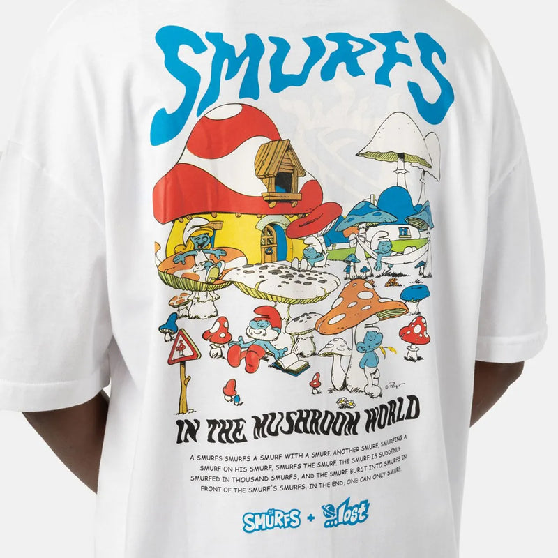Camiseta Especial Lost + Smurfs In The Mushroom World
