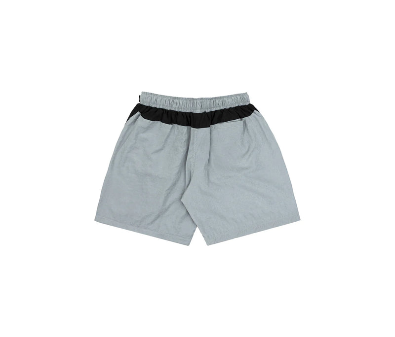 ANGLED NYLON SHORTS IN GREY