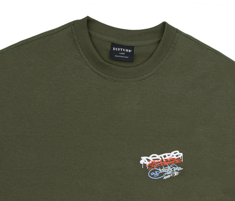 CAMISETA DISTURB ESSENTIAL MARKERS T-SHIRT DARK GREEN